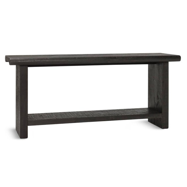 Modern Black Salvaged Wood Console Table For Sale - Image 4 of 5