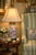 Chinoiserie Vintage Hand‑Painted Chinese Peony Porcelain Ginger Jar Lamp With Vintage Silk Shade for Palm Beach Chic, Grandmillennial & Chinoiserie - See Pics! For Sale - Image 3 of 11