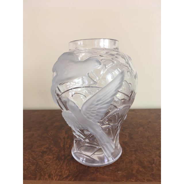 Lalique Style Vase With Birds Chairish