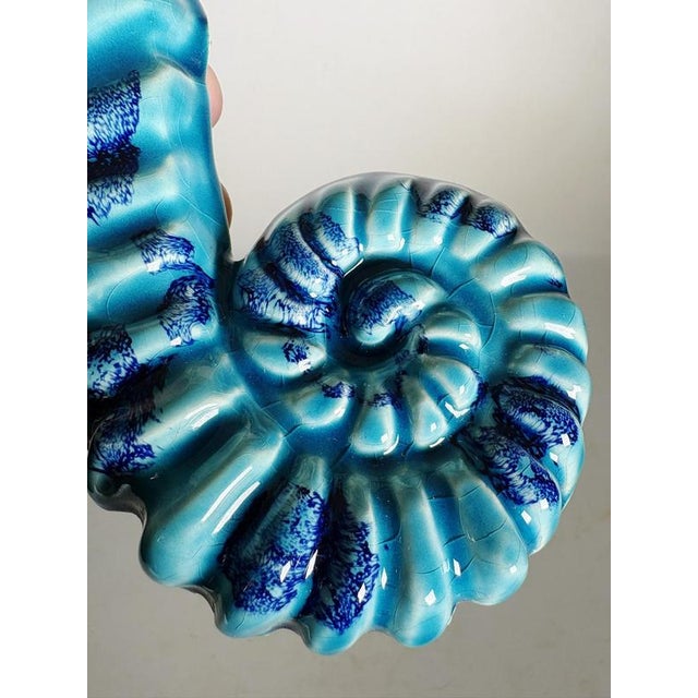Blue Wall Decoration in Glazed Ceramic, France, 1970 For Sale - Image 14 of 15