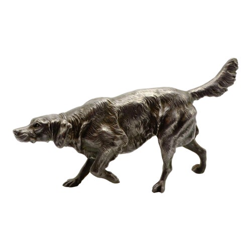 Antique French Sporting Dog Sculpture