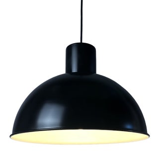 Vintage Black Pendant Lamp by Jo Hammerborg for Fog & Mørup, 1970s For Sale