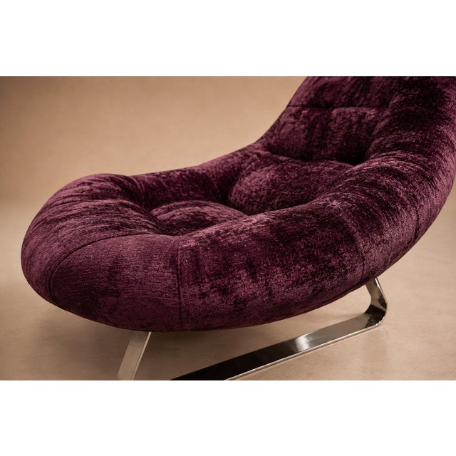 Mp-163 “Earth” Lounge Chair With Ottoman in Tufted Mohair Upholstery, Percival Lafer, 1976 For Sale - Image 11 of 18