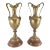 19th Century Neoclassical Bronze and Marble Urns or Candleholders For Sale