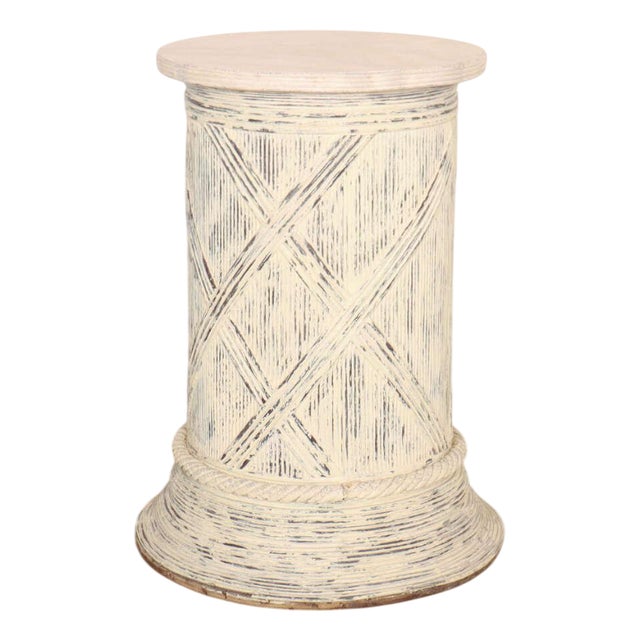 English Cylindrical Sculpture Stand For Sale