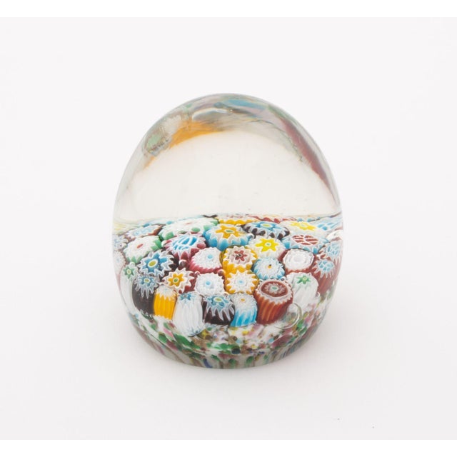 Collection of Seven Collection of Murano and French Millefiori Glass Paperweights For Sale - Image 4 of 16
