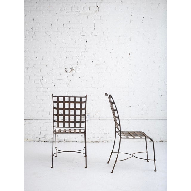 Late 20th Century Florentine Style Wrought Iron Garden Chairs - A Set of 5 For Sale - Image 5 of 9