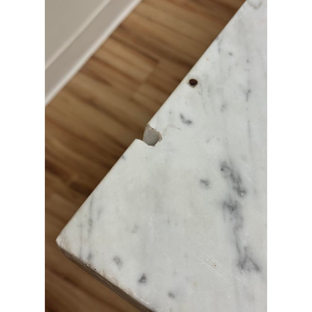 Antique French Marble Top Cast Iron Bistro Table For Sale - Image 10 of 14