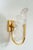 1970s Vintage Hollywood Regency Murano Graniglia Glass Leaf Wall Sconces in Brass, 1970s, Set of 2 For Sale - Image 5 of 18
