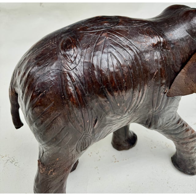 Leather Elephant Sculpture, Mid 20th Century For Sale - Image 11 of 15