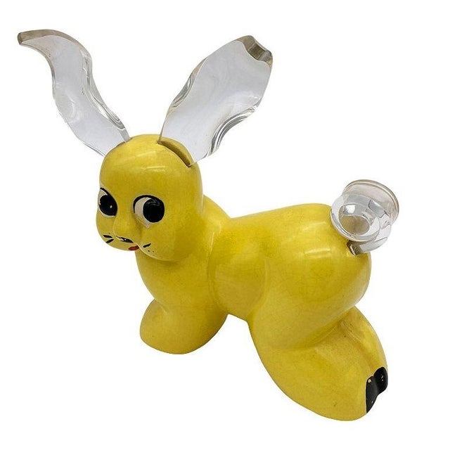 Mid-Century Modern 1970s Set of 11 Rare Modernist Glass & Lucite Bunny Rabbit Figural Collection For Sale - Image 3 of 18