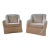 White Boucle Swivel Chairs, 2 Pieces For Sale