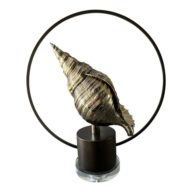 Modern Coastal Chic Seashell Statue For Sale