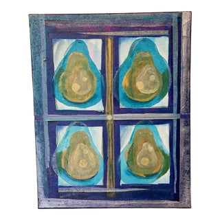 “Study in Pears” Original Contemporary Abstract Acrylic Signed Painting by Will Koenig For Sale