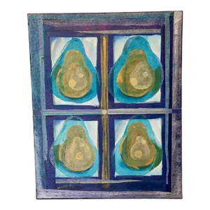 “Study in Pears” Original Contemporary Abstract Acrylic Signed Painting by Will Koenig