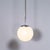 Mouth-Blown Ribbed Opaline Pendant Lamp, 1940s For Sale - Image 6 of 12