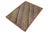 Abstract Modern Balochi Blue/Red Wool Rug - 4'2''x6'1'' For Sale - Image 3 of 11