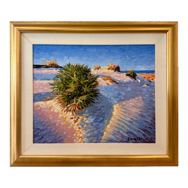 Gary Edwards “Sandy Dunes” 1991 Impressionist Coastal Oil Painting For Sale