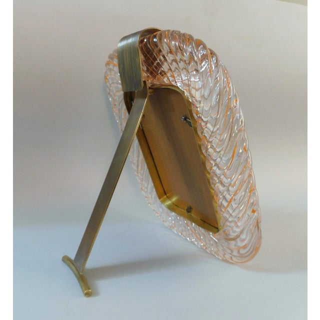1960s 20th Century Orange Filament Murano Photo Frame For Sale - Image 5 of 7