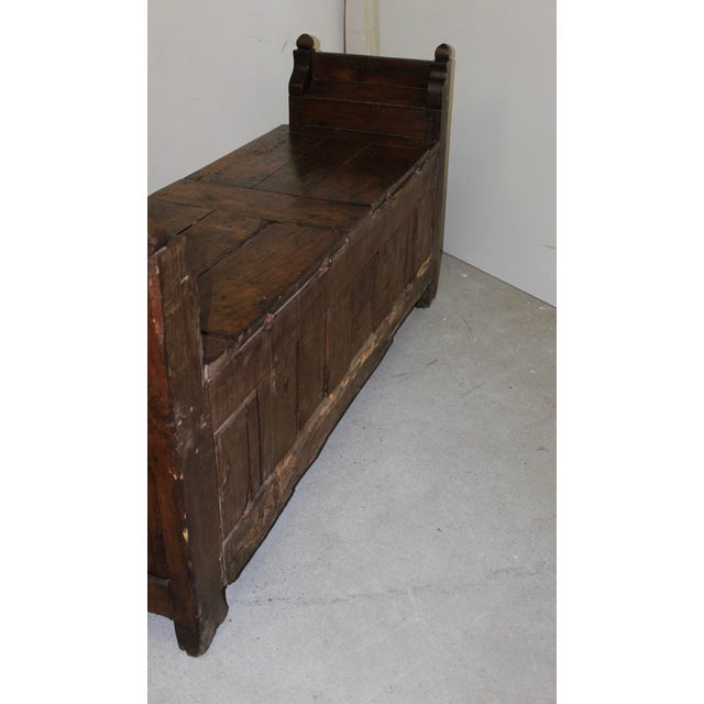 Oak Chest Bench, 18th Century For Sale - Image 4 of 15