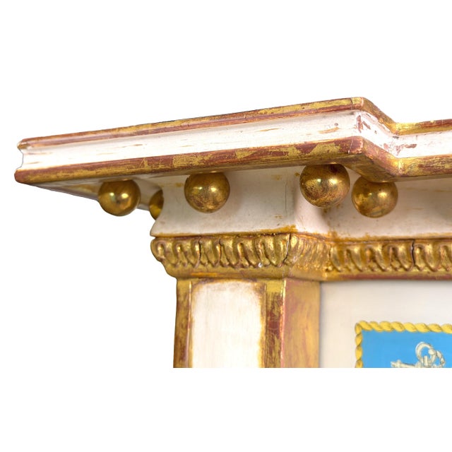 Wood Antique Painted and Gilded Pier Mirrors, 1820, Set of 2 For Sale - Image 7 of 15