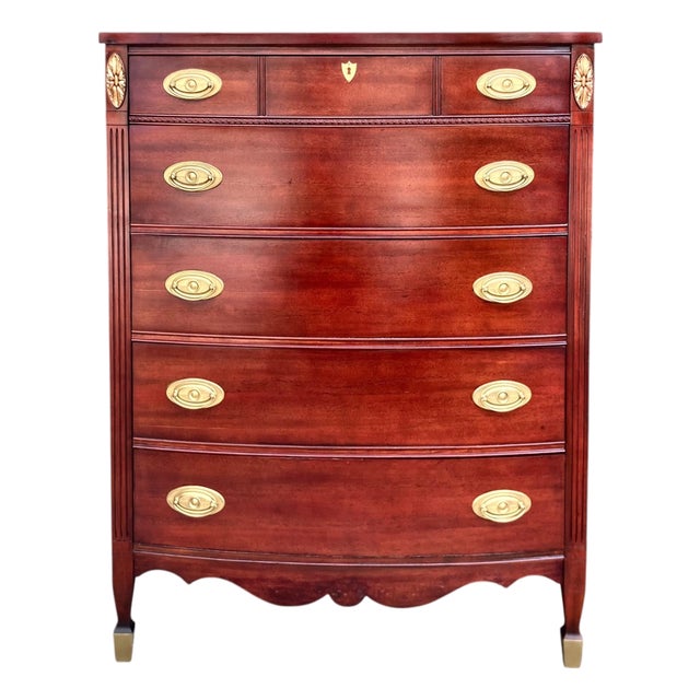 Vintage Federal Mahogany Tall Chest | Chest of Drawers | Dresser For Sale