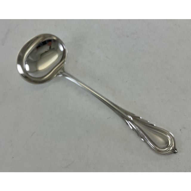 New 1980s Complete Cutlery Set for 12, Including Fish Eaters & Serving Pieces, 132 Pcs, Lily For Sale - Image 9 of 18