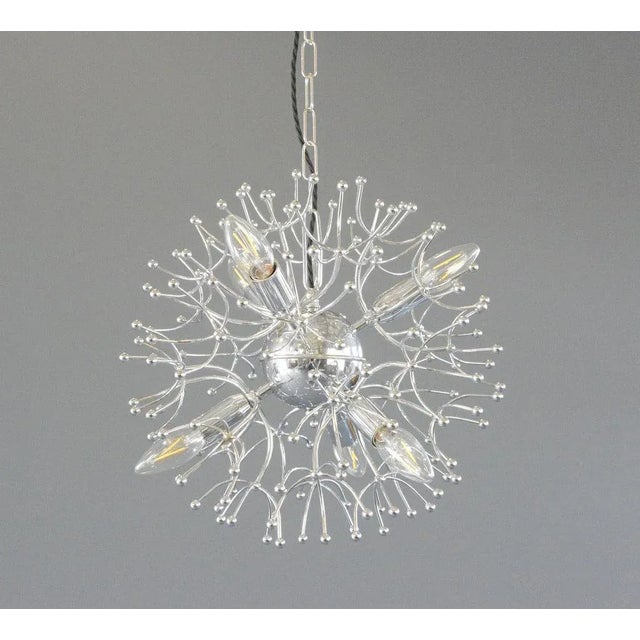 Mid Century Sputnik Pendant Light By Sciolari Circa 1960s Product code #OA2781 Chrome plated brass arms - Takes 6x E14...