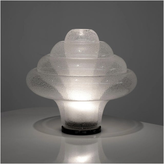 LT 305 Lotus Table Lamp in Murano Glass by Carlo Nason for AV Mazzega, Italy, 1960s For Sale - Image 4 of 4