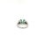 2-Stone 0.92CT TW Round Cut Natural Emerald Ring in 18k White Gold, Size 5 For Sale - Image 4 of 7