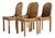 Oak and Rattan Chairs, 1970s, Set of 4 For Sale