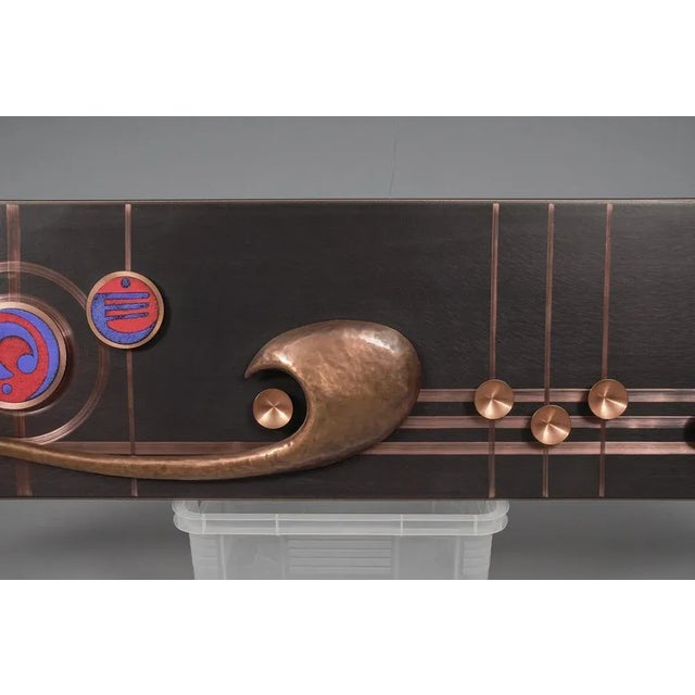 Copper Large Handmade Copper Wall Panel, 1960s-1970s For Sale - Image 8 of 11