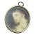 Antique Portrait Painting Pendant- 19th Century For Sale