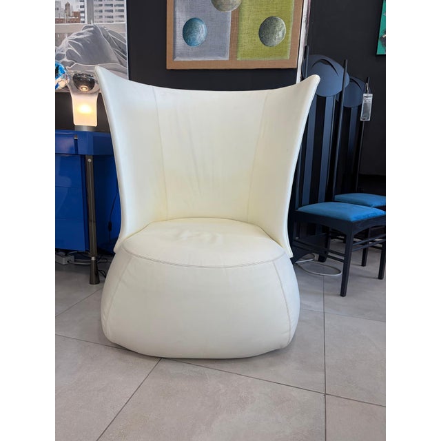 White Set of High-Back Chair with Matching Ottoman by Patricia Urquiola for B&B Italia, 2000s For Sale - Image 8 of 18