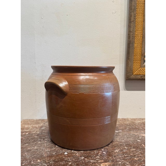 Antique Grès De Bonny French Ceramic Planter. Planter opening 9.5"