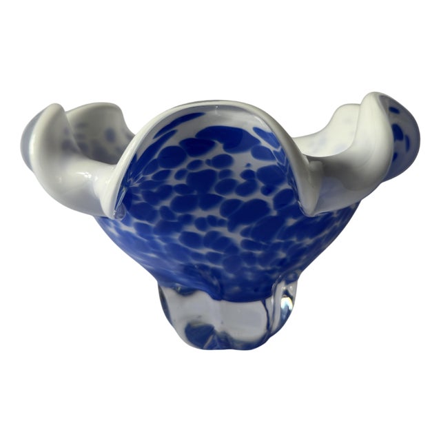 Sculptural Art Glass Bowl, 1990s For Sale