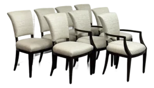 Armani by Nancy Corzine Venus Dining Chairs, Set of Eight