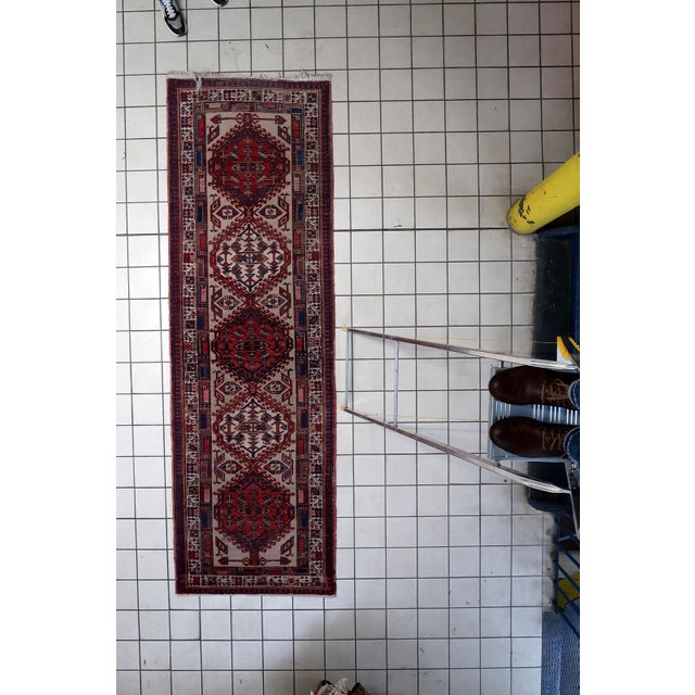 1920s, Handmade Antique Persian Serab Runner 3.3' X 10.6' For Sale - Image 11 of 11