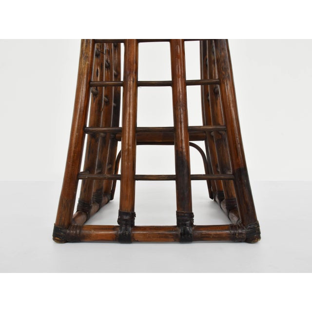 Italian Mod. Brasilia Bar Stools in Malacca by Tobia & Afra Scarpa for Maxalto, 1975, Set of 3 For Sale - Image 9 of 10