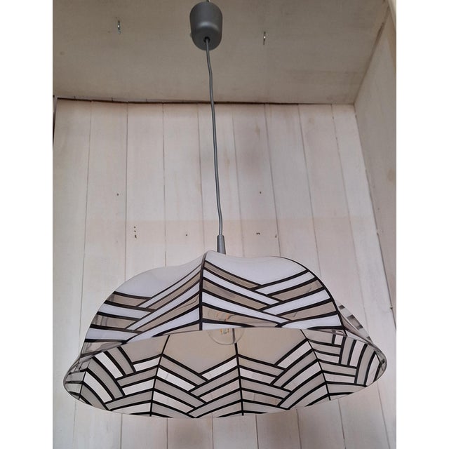 Vintage Ceiling Lamp with Plastic Shade, 1970s For Sale - Image 6 of 7