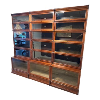 Large Bookcase from Globe Wernicke, 1890s, Set of 18 For Sale