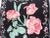 English English Country Cottage Black Pillows (Cushions) With Raised Pink Tulips and Roses - A Pair For Sale - Image 3 of 6