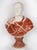 A life size carved marble bust of Roman Emperor Otho (69 AD) on a marble doric column, mid 20th century in date. The face...