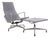 Set of Ea124 / Ea125 Alu Lounge Chair with Footstool by Charles and Ray Eames for Vitra For Sale