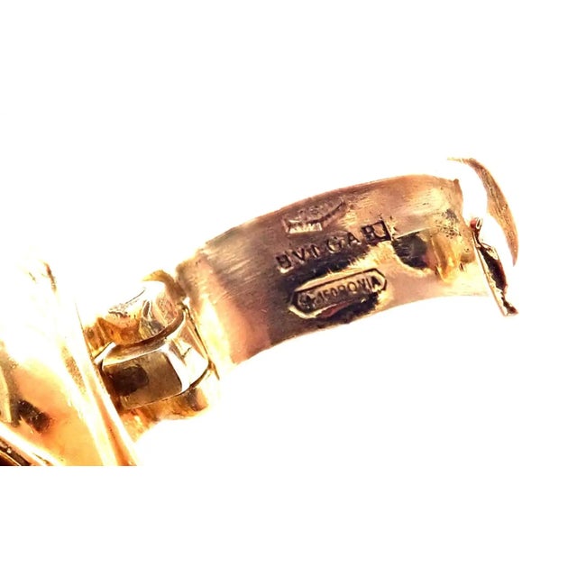 Vintage Bvlgari Bulgari Diamond Yellow Gold Link Necklace For Sale In Philadelphia - Image 6 of 11