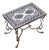 Midcentury Italian Wrought-Iron Coffee Table with Tile Top and Scrolling Base For Sale