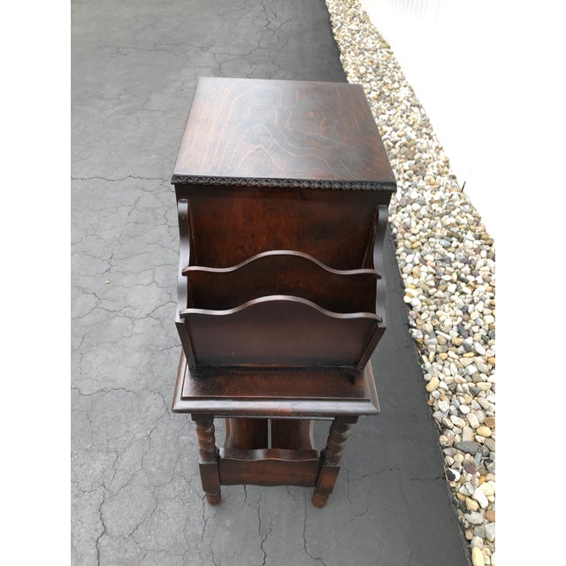 1930s Traditional Style Wood Smoking Humidor Stand Chairish