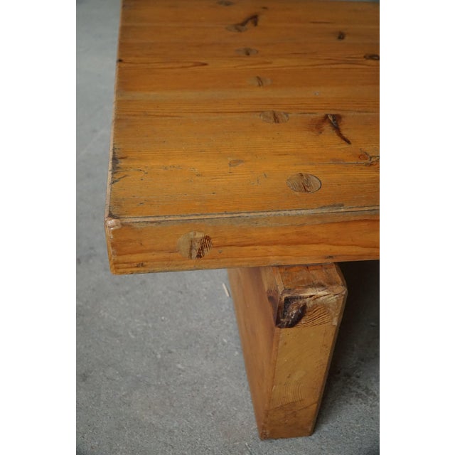 Mid-Century Rectangular Pine Coffee Table attributed to Roland Wilhelmsson, Ågasta, 1969 For Sale - Image 16 of 17