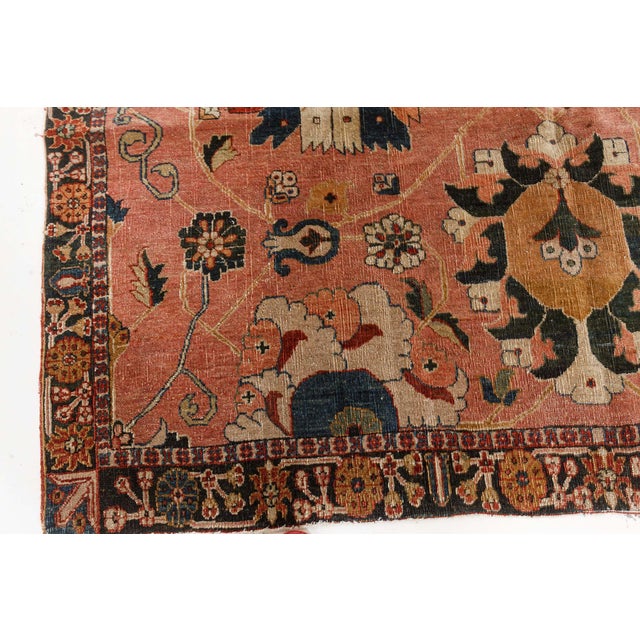 Textile 1920s Persian Tabriz Rug For Sale - Image 7 of 8