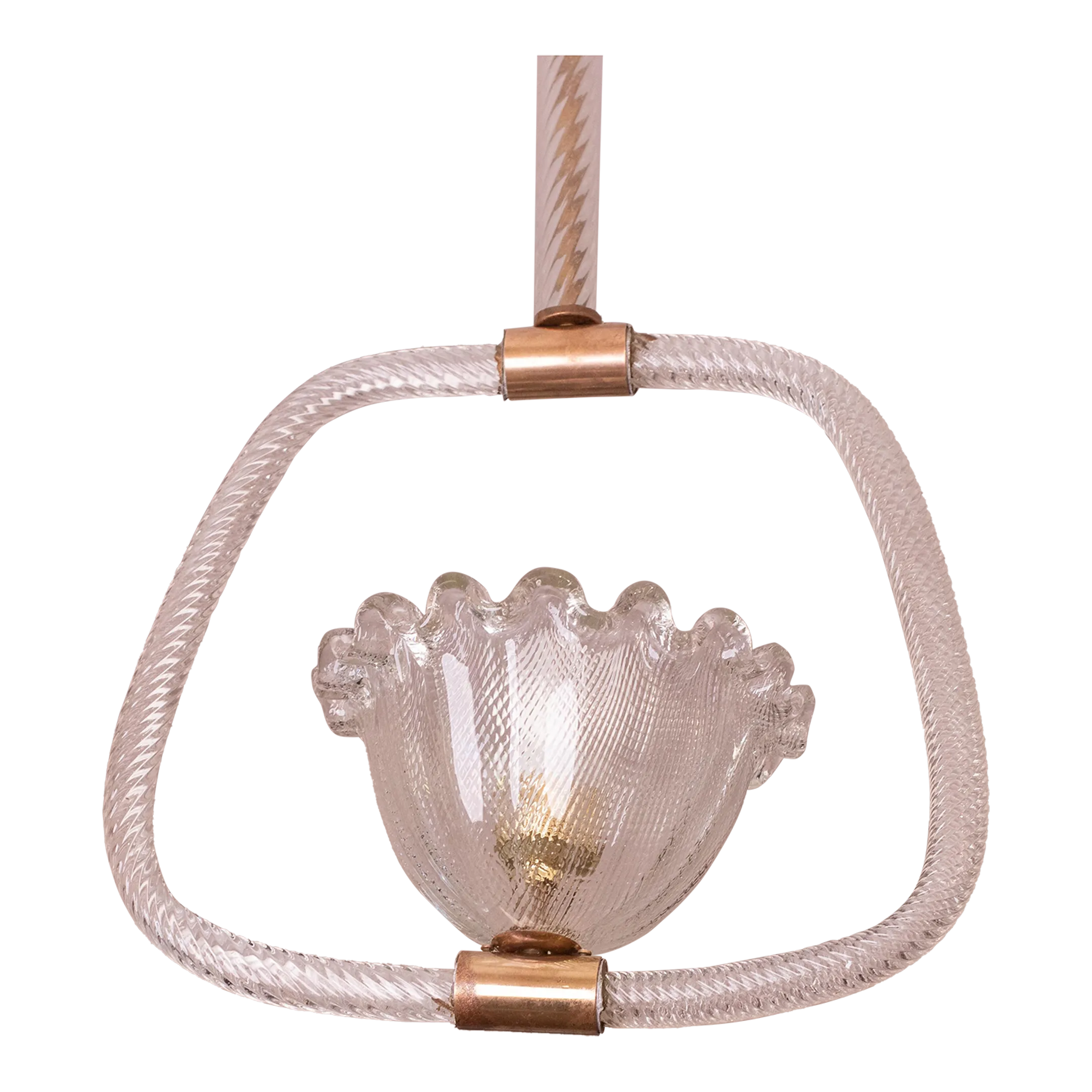 Barovier & Toso Pendant Light in Murano Glass, 1950s | Chairish